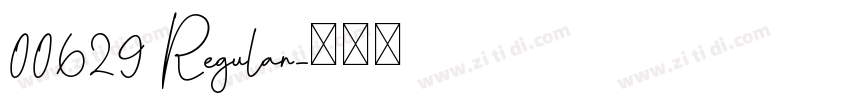 00629 Regular字体转换